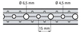 WALRAVEN Montageband kunststoffummantelt 19x3,0 10m gleichm. Lochbild (4,5 + 6,5)