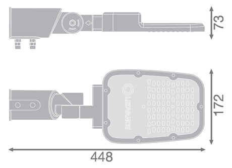 LEDVANCE LED-Aufsatzleuchte 45W 60mm gr SL AREA SPD SM V 45W 740 RV20ST GY 4000K