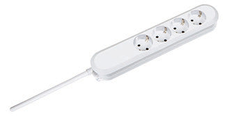 BACHMANN Steckdosenleiste 4f ws 1,5m 35° 381.221K IP20 1,5qmm