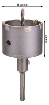 BOSCH-EW SDS-Bohrkrone Hartmetall  8mm 2608550065  82x60mm m.Zentrierbohrer