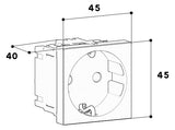 GGK Steckdose 1f ws mt GEB-K m.BS USB M45-1-Steckdose IP20 horiz