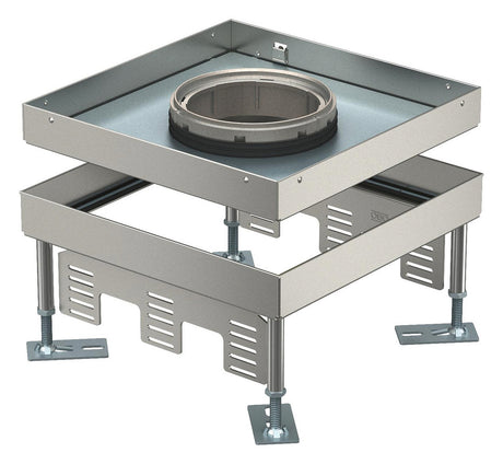 BETTERMANN Kassette nivellierbar VA nass RKFN3 9 VS 25 quadrat 244mm 110-155mm