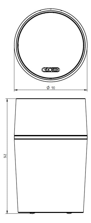 GROTHE Funk-Gong 5V/DC 86dB elektr Kst CALIMA 800E IP20 ws eingeb.Batt