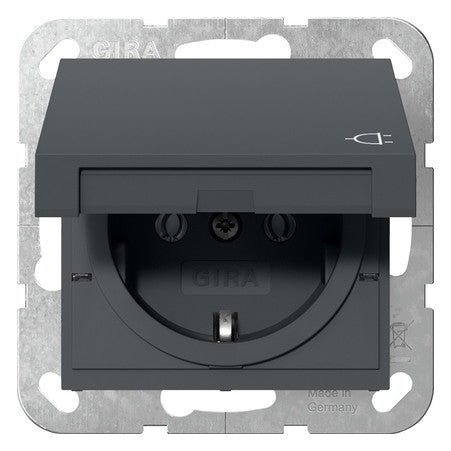 GIRA Steckdose 1f anth UP Klappd IP20 System 55 445428