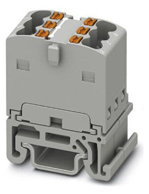 PHOENIX Verteilerblock 0,14-1,5qmm 6kl PTFIX 6X1,5-NS15A GY 1Etage gr 17,5A
