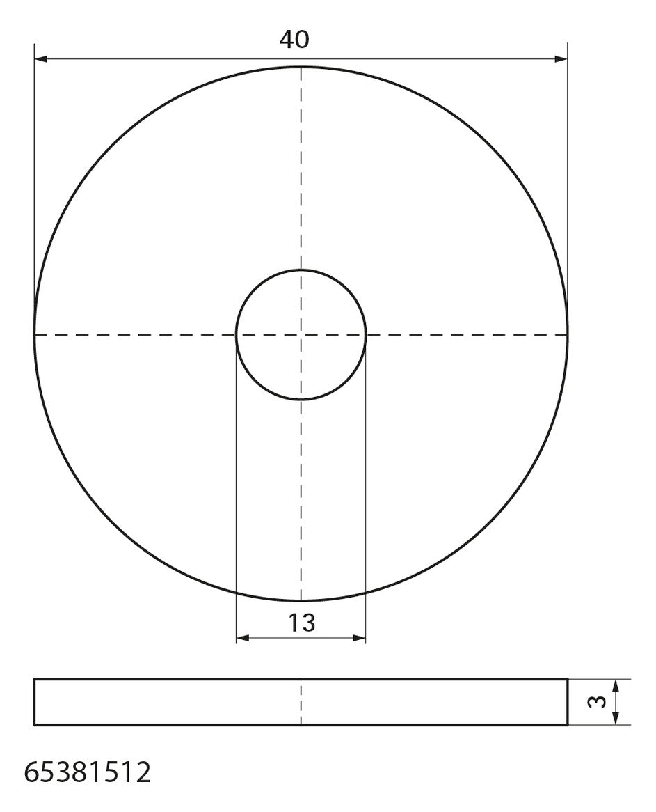 Walraven Unterlegscheibe Strut BUP 40x3,0 / Loch 13,0 - brandgeprüft | 65381512
