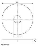 Walraven Unterlegscheibe Strut BUP 40x3,0 / Loch 13,0 - brandgeprüft | 65381512