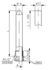 Alre-It Tauchhülse THK-2-100x17 | KA979901