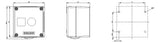 SIEMENS Aufbaugehäuse ST  22mm IP68 3SU1851-0AA00-0AB1 85x85x63,8mm