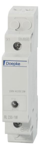 DOEPKE Leuchtmelder REG 240V ws LED UC RL 230-1W 1TE 65mm IP40