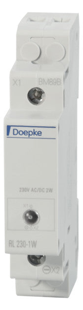 DOEPKE Leuchtmelder REG 240V ws LED UC RL 230-1W 1TE 65mm IP40