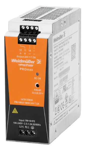 WEIDMÜLLER Wechselstromversorgung UC REG PRO MAX 180W 24V 7,5A 22,5-29,5V 7,5A