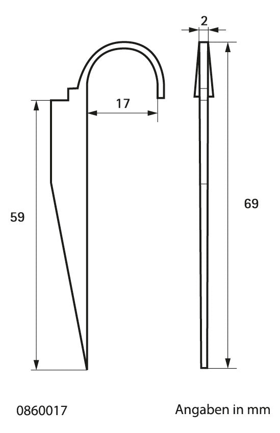 WALRAVEN Rohrhaken roh 17 mm (3/8") 1tlg. f. Stahlrohr