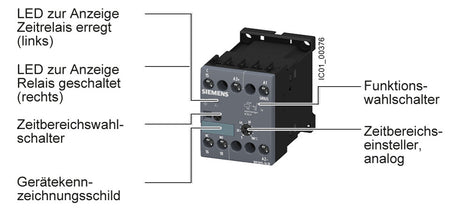 SIEMENS Zeitrelais 24-240V/AC 0.05s-100h 3RP2005-1BW30 ansprVerz rückfVerz