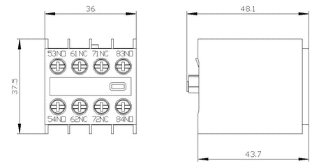 SIEMENS Hilfsschalterblock 2S 2Ö 6A/AC 3RH2911-1XA22-0MA0 Schraub