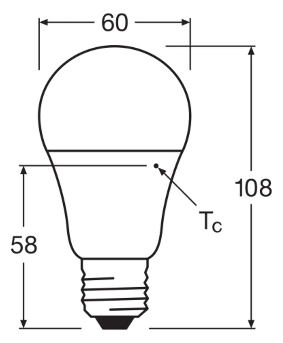 LEDVANCE LED-Lampe E27 A60 7W 4000K ws E LED Classic A 60 Facility S 7W 840 806lm