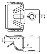 Walraven Trägerklammer Britclips FCR8 mit IG M6 für Flansch 4-8 | 50425609