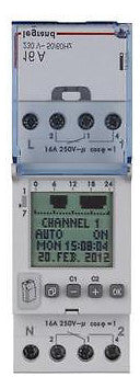 LEGRAND Schaltuhr digi 230VAC 2kan 2TE Legrand 412641 43800h REG Potfrei.Kont
