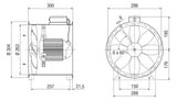 MAICO Rohrventilator  250mm 400V 0,13W DZR 25/2 B 1810cbm/h VA 60°C