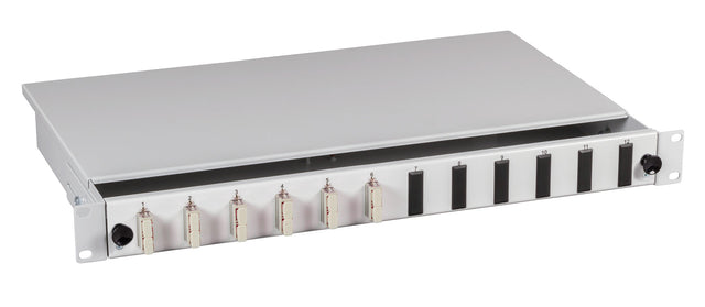 Spleißbox SC 50/125µ OM4 nicht ausziehbar 24 Pigtails/12 Kuppl. Stück