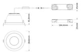 LEDVANCE LED-Einbaustrahler 12-18W EVG DL CMFT DA D150 P 18W MS 940 U19 WT DALI
