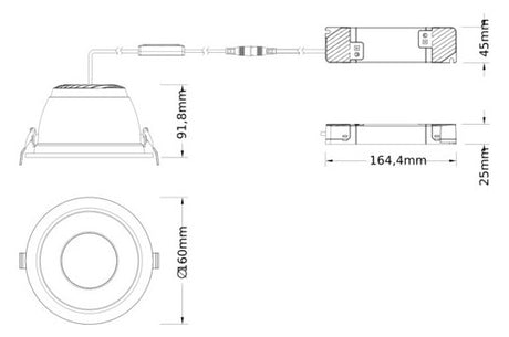 LEDVANCE LED-Einbaustrahler 12-18W EVG DL CMFT DA D150 P 18W MS 940 U19 WT DALI
