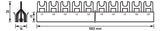 DOEPKE Phasenschiene 3ph 17,5mm 1000mm GM.3.57.100/10 10qmm 100A Gabel isol