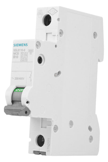 SIEMENS Leitungsschutzschalter UC B 10A 5SL6110-6 1p 400V 1TE 50Hz IP20