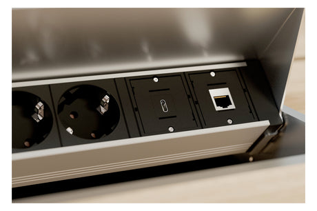 BACHMANN Einsatz USB-C 1f sw Klemmbef 917.121 ohne Beschriftungsfeld