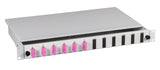 Spleißbox sw SC 50/125µ OM4 nicht ausziehbar 24 Pigtails abgesetzt/12 Kupp Stück
