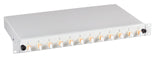 Spleißbox E2000® 50/125µ OM2 nicht ausziehbar 24 Pigtails abgesetzt/24 Kupp Stück