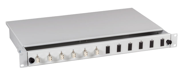 Spleißbox LC-APC 9/125µ OS2 nicht ausziehbar24 Pigtails abgesetzt/12 Kuppl Stück