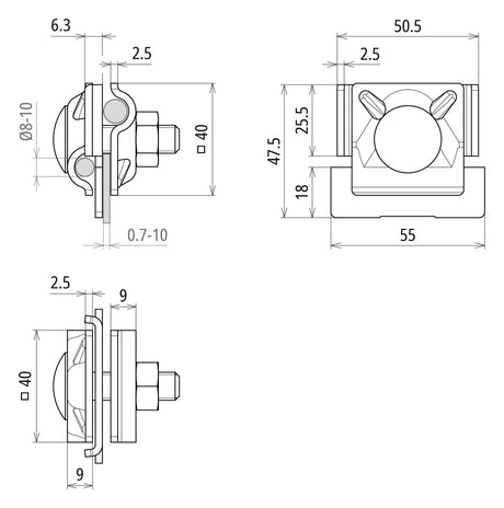 DEHN SE Falzklemme  8-10mm 0,7-10mm V2A FK MV 8.10 KBF0.7 10 V2A unbeh