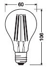 LEDVANCE LED-Lampe FM E27 4,9W 2700K ws LED Cla A 40 Fil Daylight Sens S 4. 470l