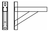 WALRAVEN Wandkonsole Strut 41x41 600x50x350 feuerverz. mit Stütze 600 mm