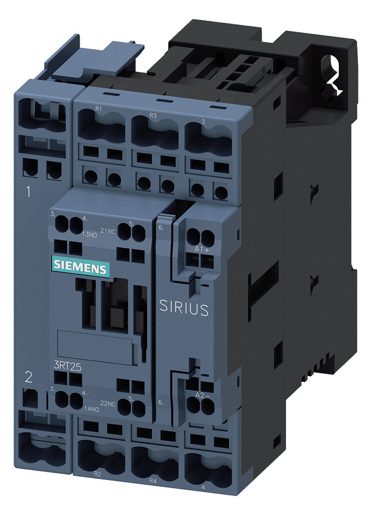SIEMENS Leistungsschütz 11kW 2S 2Ö 48VDC 3RT2526-2BW40 25A 1S+1Ö/Hilf REG