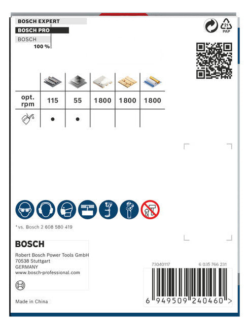 BOSCH-EW Lochsäge  76mm T44mm Sechskant LOCHSÄGE f.Gips Holz
