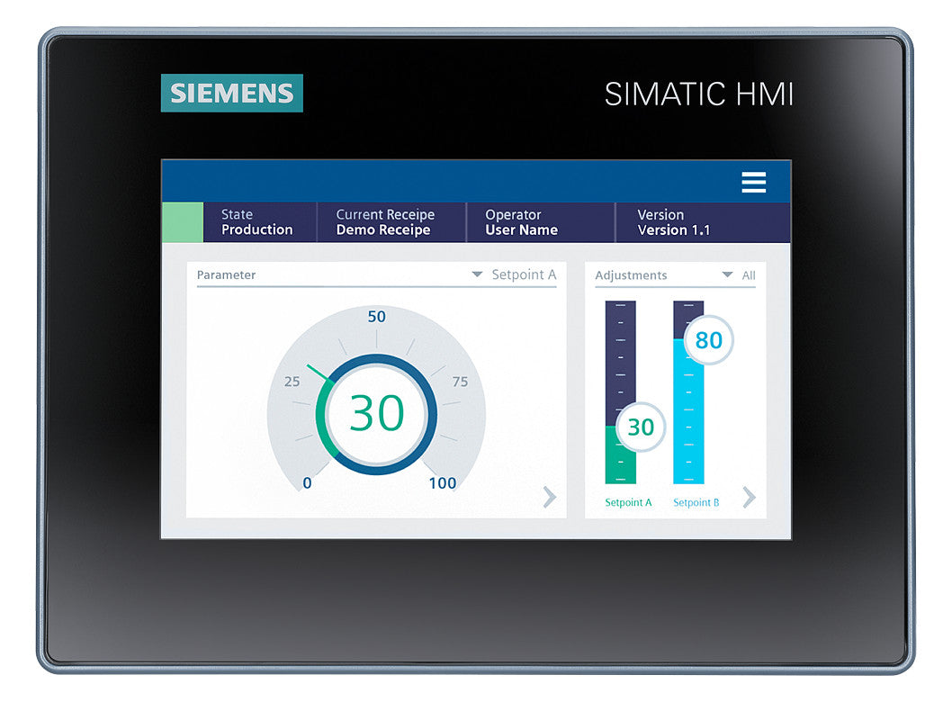 SIEMENS Grafik-Panel m.Farbdisplay DC 6AV2123-3GB32-0AW0 19,2-28,8V 1HW/IE