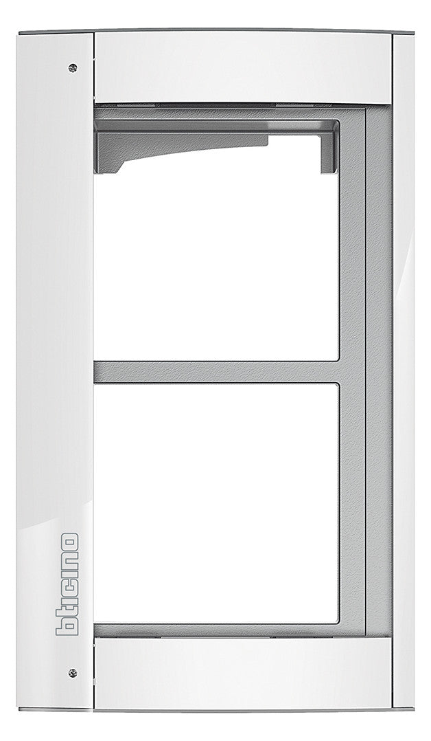 LEGRAND Rahmen-Türstation 2f UP ws Alu Bticino 350222 138x235x15mm