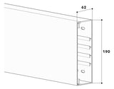 GGK Leitungsführungskanal Kst aws unbeh FB 60x200 62x190x2000mm RAL9010