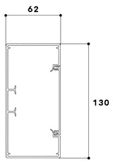 GGK Geräteeinbaukanal Kst 130x60mm rws BR 60x130/80 RAL9010 unbeh