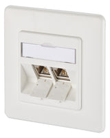 METZ CONNECT Anschlussdose Cat6A 2xRJ45 1309121002-E rws Kanaleinb schräg