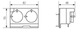 THEBEN Schaltuhr mech 230VAC REG 2kan FRI 77 g-2 Wechs 24h Prog Potfrei.Kont
