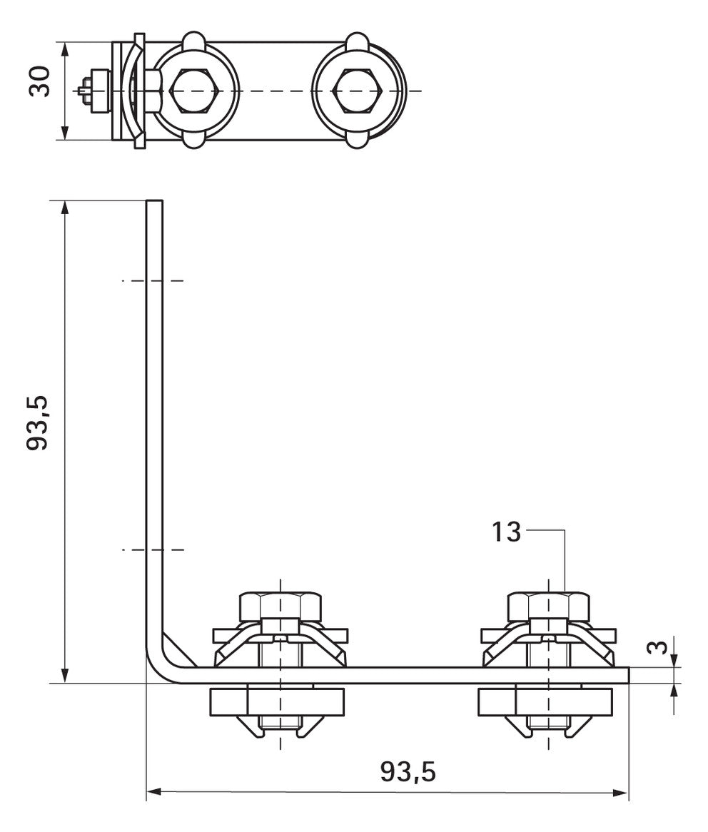 Walraven Verbinder RapidRail lang / lang 2 Schiebemuttern ev-f.RapidRail- 90 Grad | 6584011