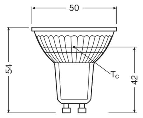 LEDVANCE LED-Reflektorlampe GU10 PAR16 E LED PAR16 100 36° P 8W 830 GU10 PAR16