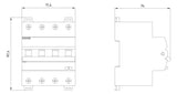 SIEMENS FI/LS-Schutzschalter B6 3p+N A 5SU1346-6FP06 0,03A 6kA 4TE 4p 400V