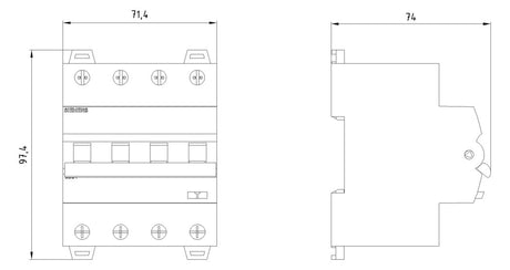SIEMENS FI/LS-Schutzschalter B16 3p+N A 5SU1346-6FP16 0,03A 6kA 4TE 4p 400V