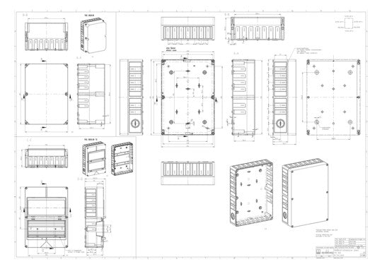SPELSBERG Wandschrank Kst IP30 RAL7035 TKS 3625-11-o B361xH254xT111mm