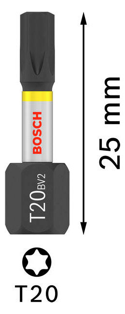 BOSCH-EW Bit TX20 L=25mm 2607002805