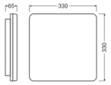 LEDVANCE LED-Anbauleuchte 12-19W 2660lm SF FLAT SQ 330 P 19W CPS 3000-4000K ws